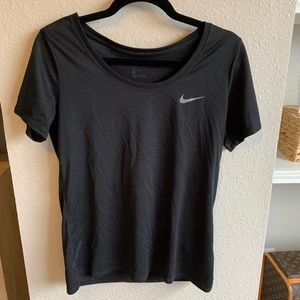 Women's Black Nike Scoop neck Dri Fit L